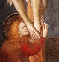 Mary Magdalene at the feet of Jesus