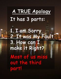 Quote: Apology - "A true apology..."