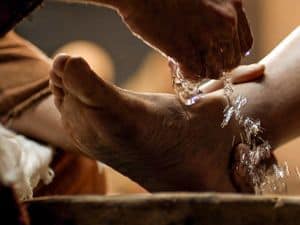 Washing of feet