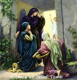 Women outside Jesus' tomb