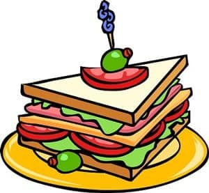 Coloured Sketch of a Sandwich