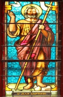 Stain Glass Window Image of St John The Baptist