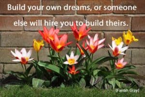 Quote: Build your own dreams or...