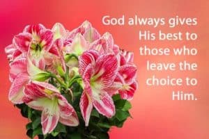 Quote: God always gives...