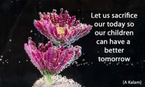 Quote: Let us sacrifice our...